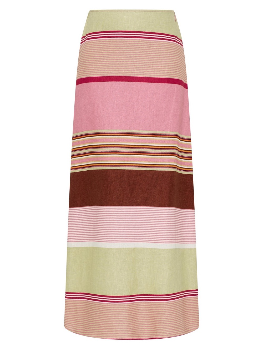 Faithfull the Brand Martina Maxi Skirt Barragan Stripe Dusty Mauve - Picture 5 of 5